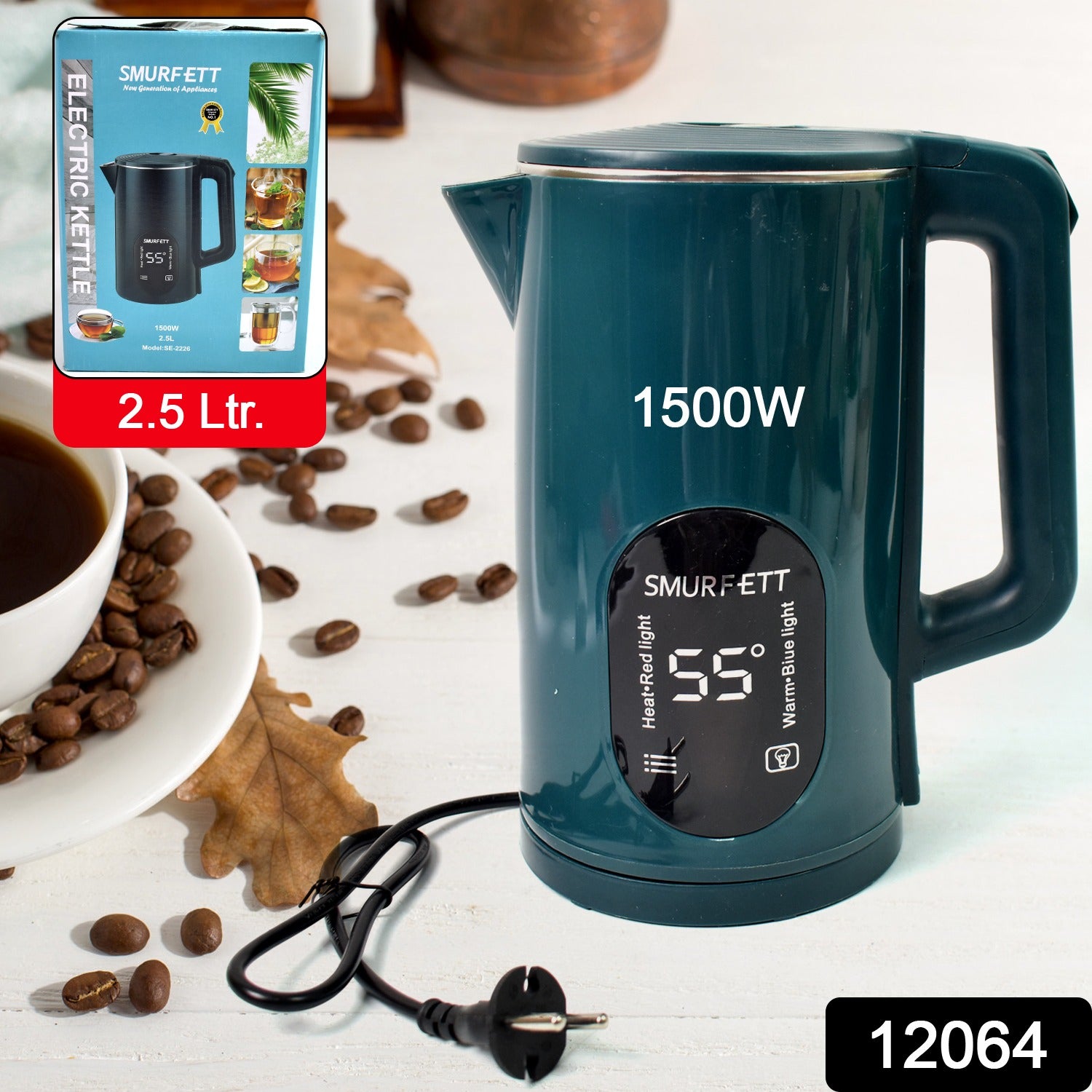 Temperature Display Electric Kettle 55 Degrees Constant Temperature Electric Kettle (1500w 2.5 Ltr. 1 Pc) Temperature Display Electric Kettle 55 Degrees Constant Temperature Electric Kettle (1500w 2.5 Ltr. 1 Pc)